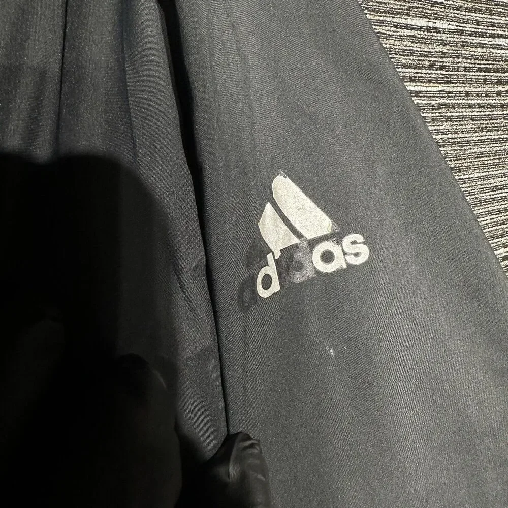 Adidas Windbreaker Jacket Men's M Black The Vineyard 1/4 Zip Clima Proof